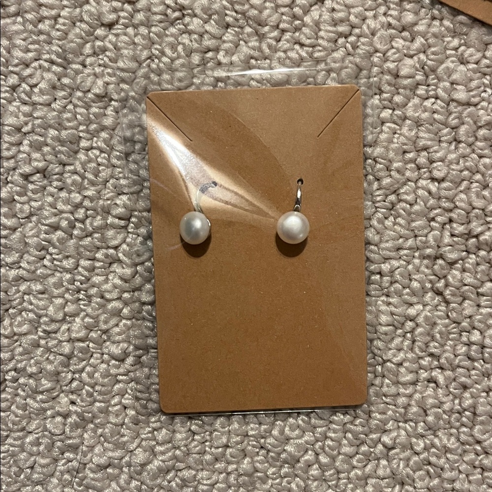 Sterling Silver Freshawater Cultured Pearl Drop Earrings